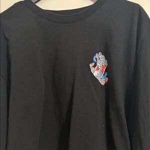 Santa Cruz Skateboards Black Long Sleeve Tee with Colorful Graphic